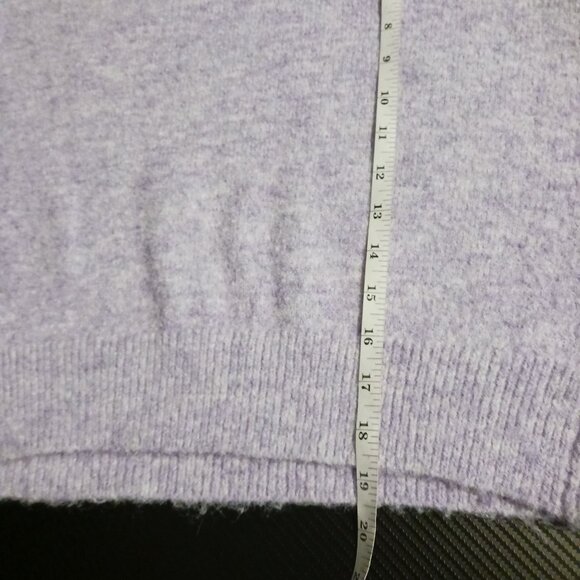 Line & Dot Lila Roll Mock Neck Cropped Sweater in Orchid/Purple Size S - Picture 14 of 14